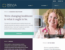 Tablet Screenshot of priviahealth.com